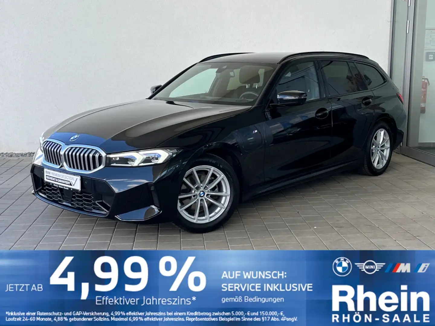 BMW 320 d Touring LCI II M Sportpaket Navi.Tempo. Schwarz - 1