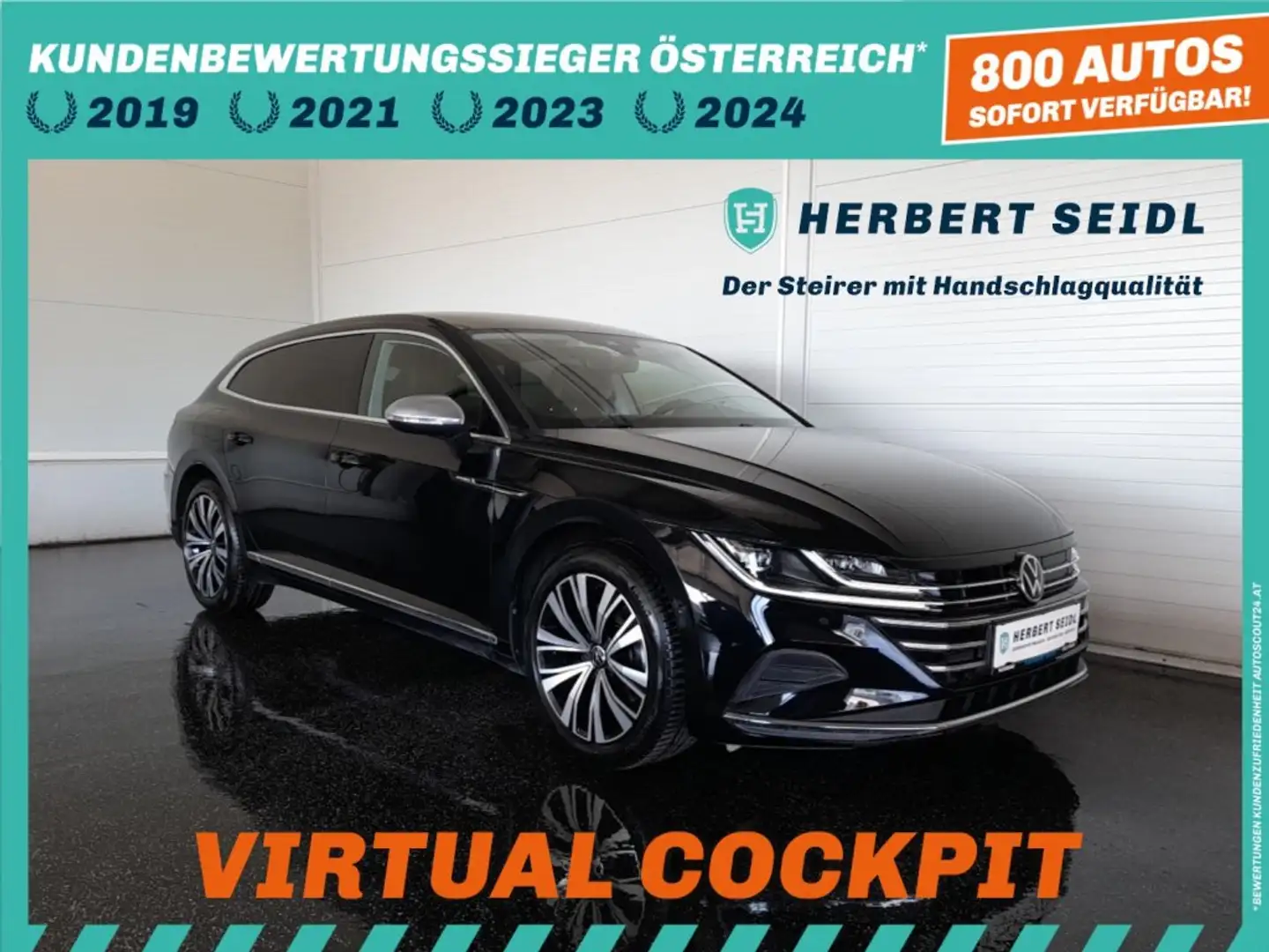 Volkswagen Arteon ELEGANCE PHEV DSG *IQ-LIGHT LED / DCC / VIRTUELL / NAVI / AHV & KAMERA / ACC / E-KLAPPE / KEYLESS* Schwarz - 1