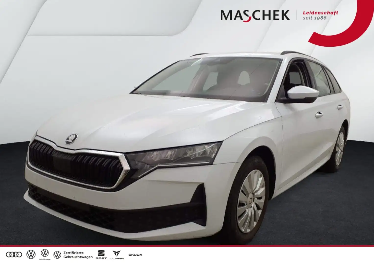 Skoda Octavia Combi 1.5 TSI AHK LED PDC DAB CarPlay Sitzh Weiß - 1