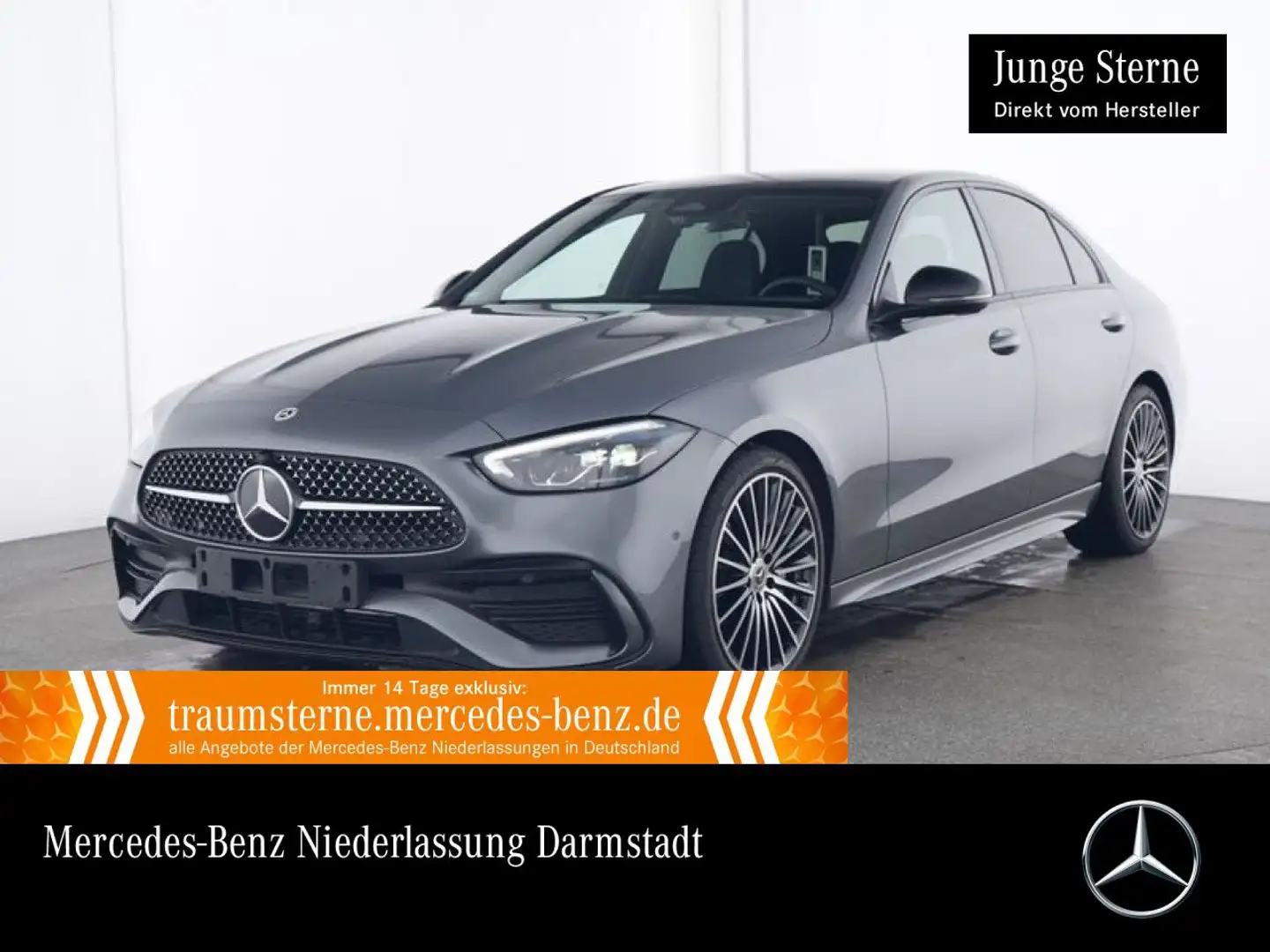 Mercedes-Benz C 200 AMG+NIGHT+PANO+LED+BURMESTER+KAMERA+19"+TOTW Grau - 1