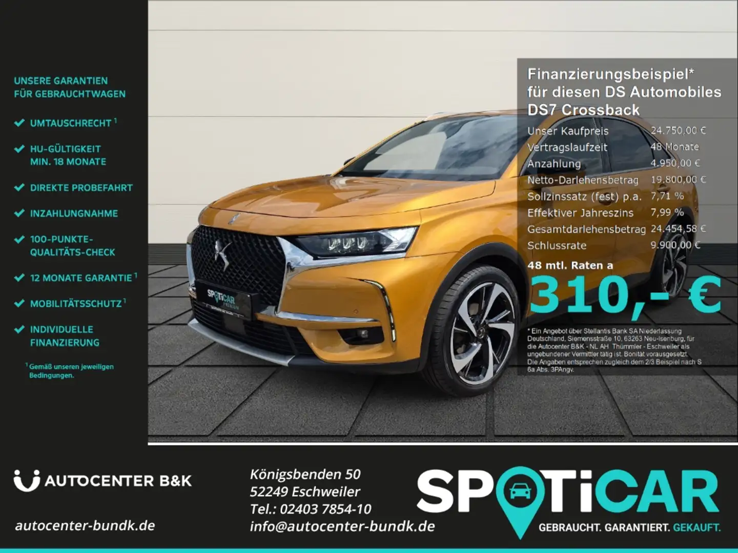 DS Automobiles DS 7 Crossback BlueHDI 180 Aut. GRAND CHIC Gold - 1