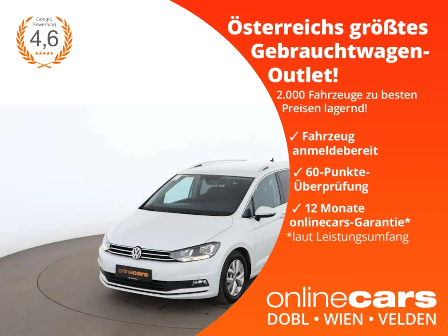 Volkswagen Touran 2.0 TDI Highline 7-SITZER RADAR NAVI PDC Fehér - 1