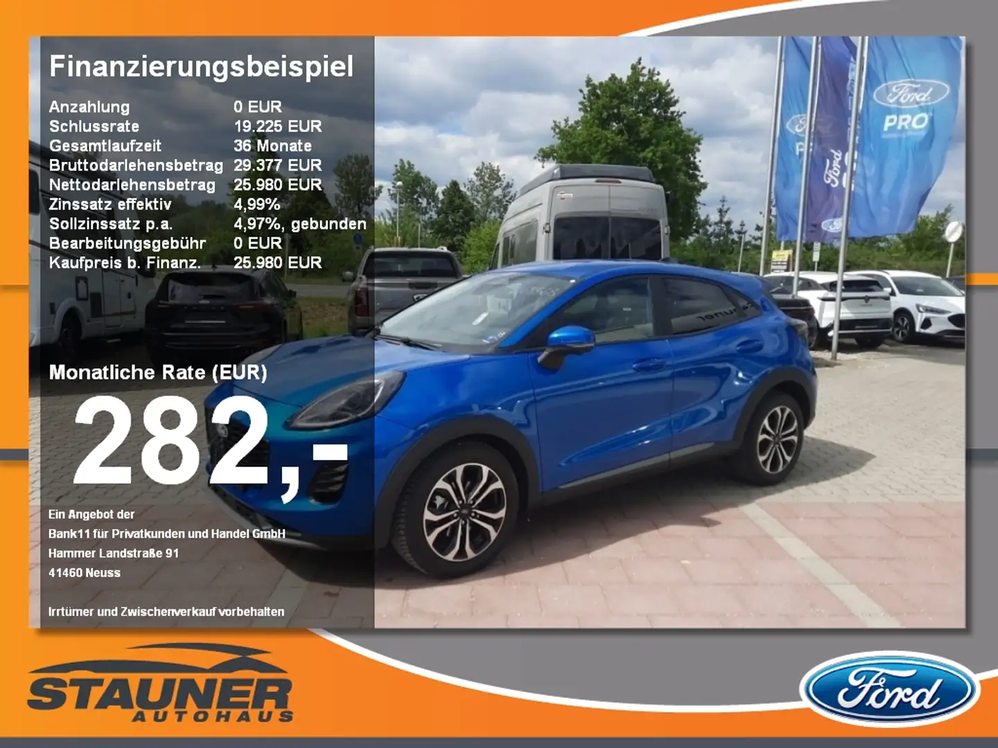 Ford Puma 1.0 EcoBoost Neues Modell ACC Navi LED Kamera Blue - 1