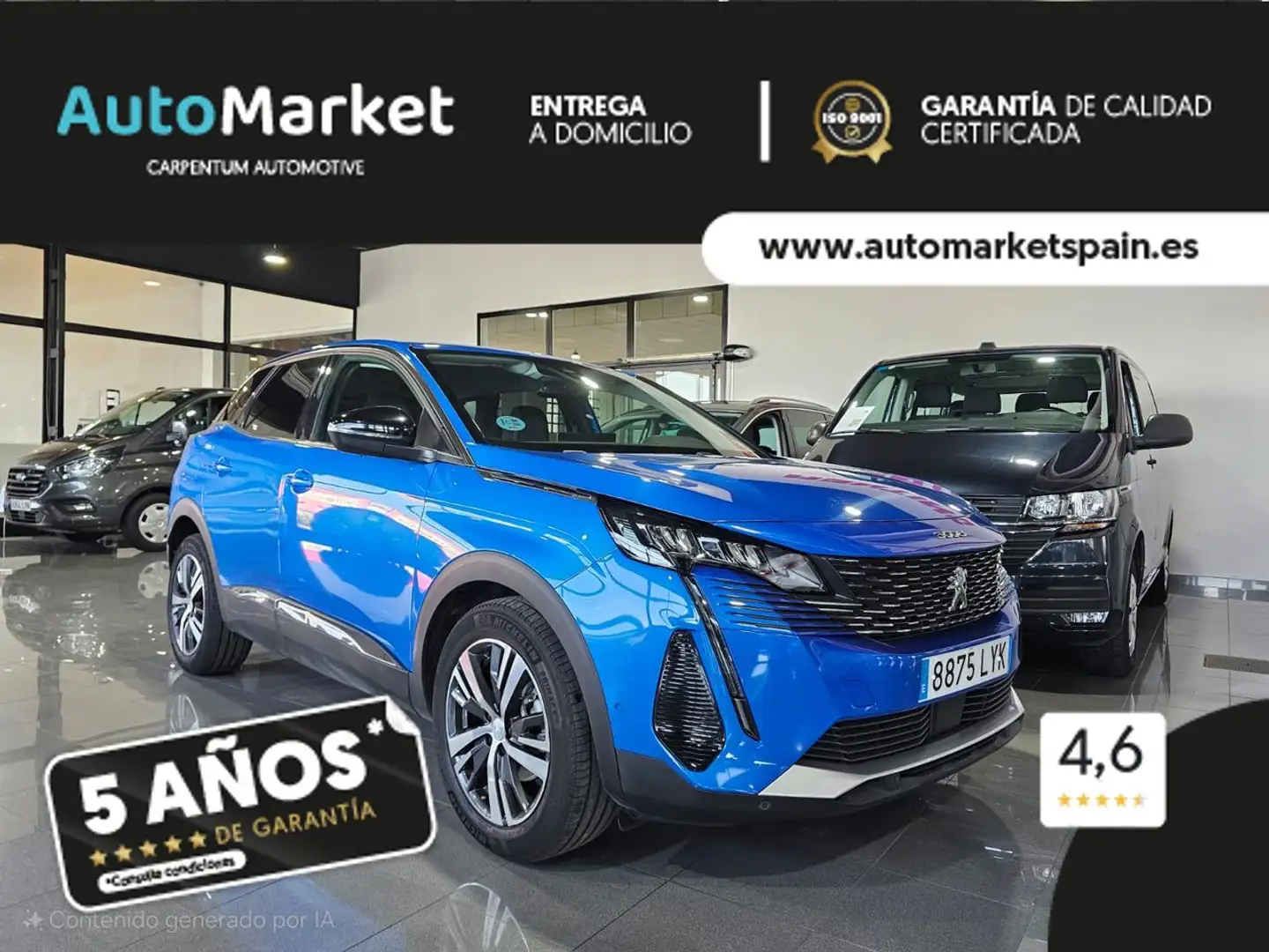 Peugeot 3008 ALLURE 130CV Blauw - 1