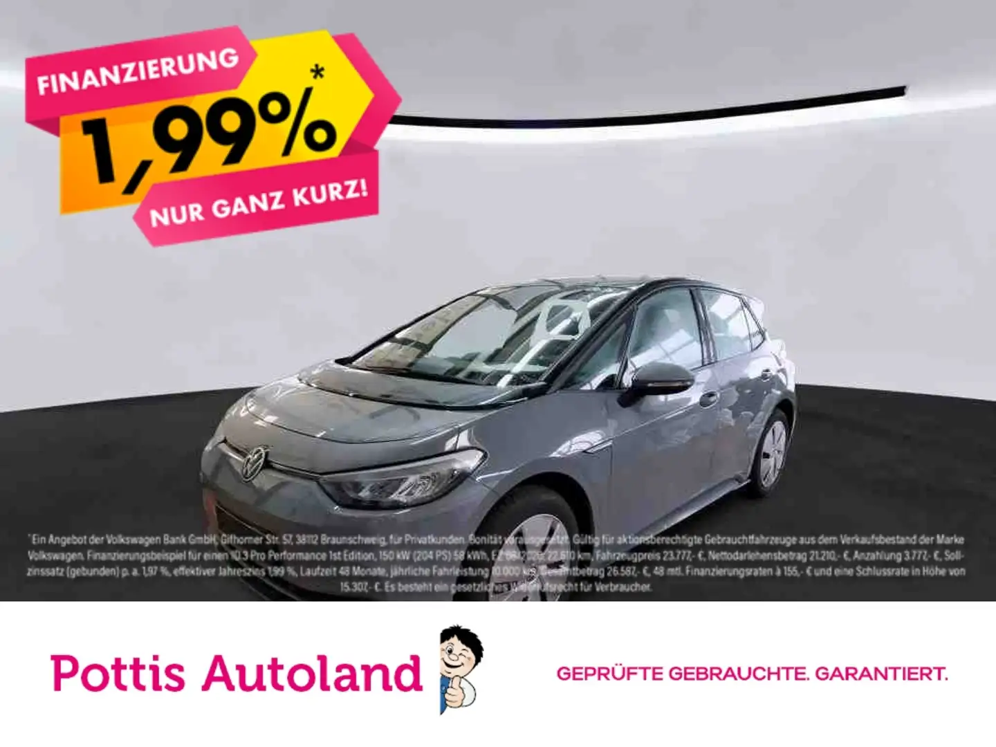 Volkswagen ID.3 PURE PERFORMANCE NAVI PDC LED DAB+ Grau - 1