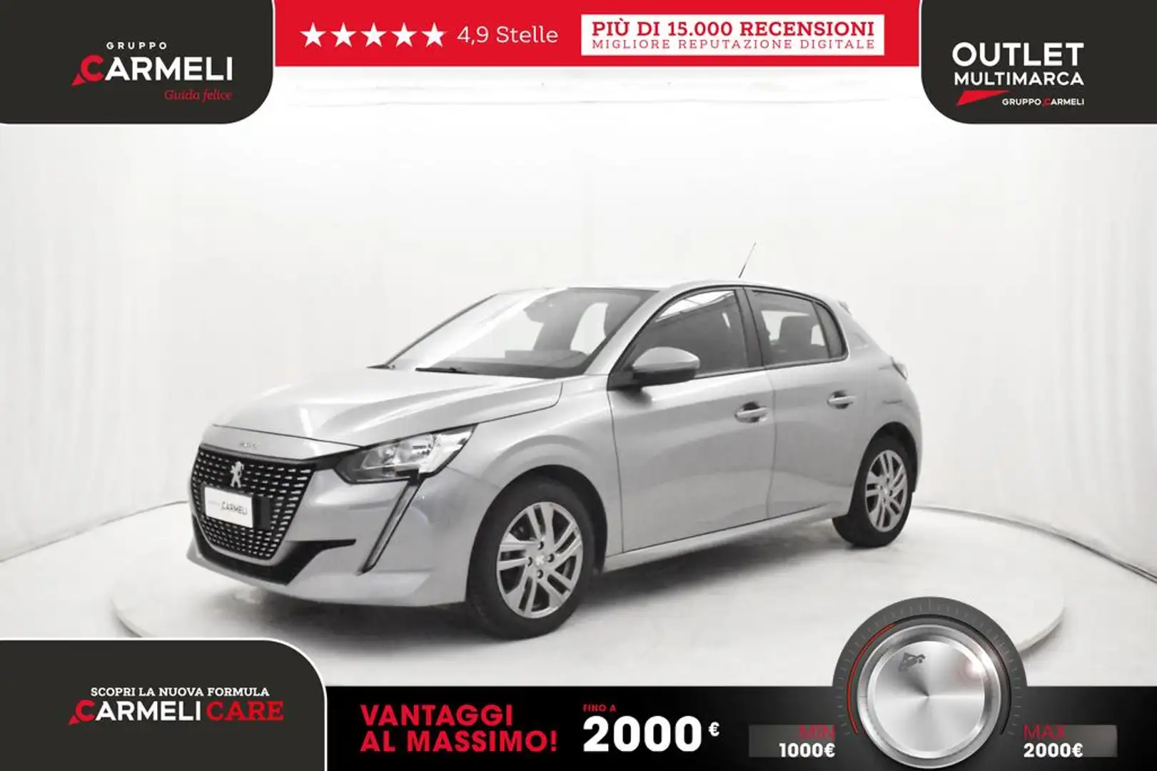 Peugeot 208 1.2 puretech Active s&s 75cv Grigio - 1