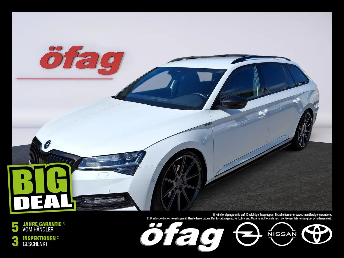 Skoda Superb Combi 2.0 TDI Sportline ACC+Alcantara+LM Weiß - 1