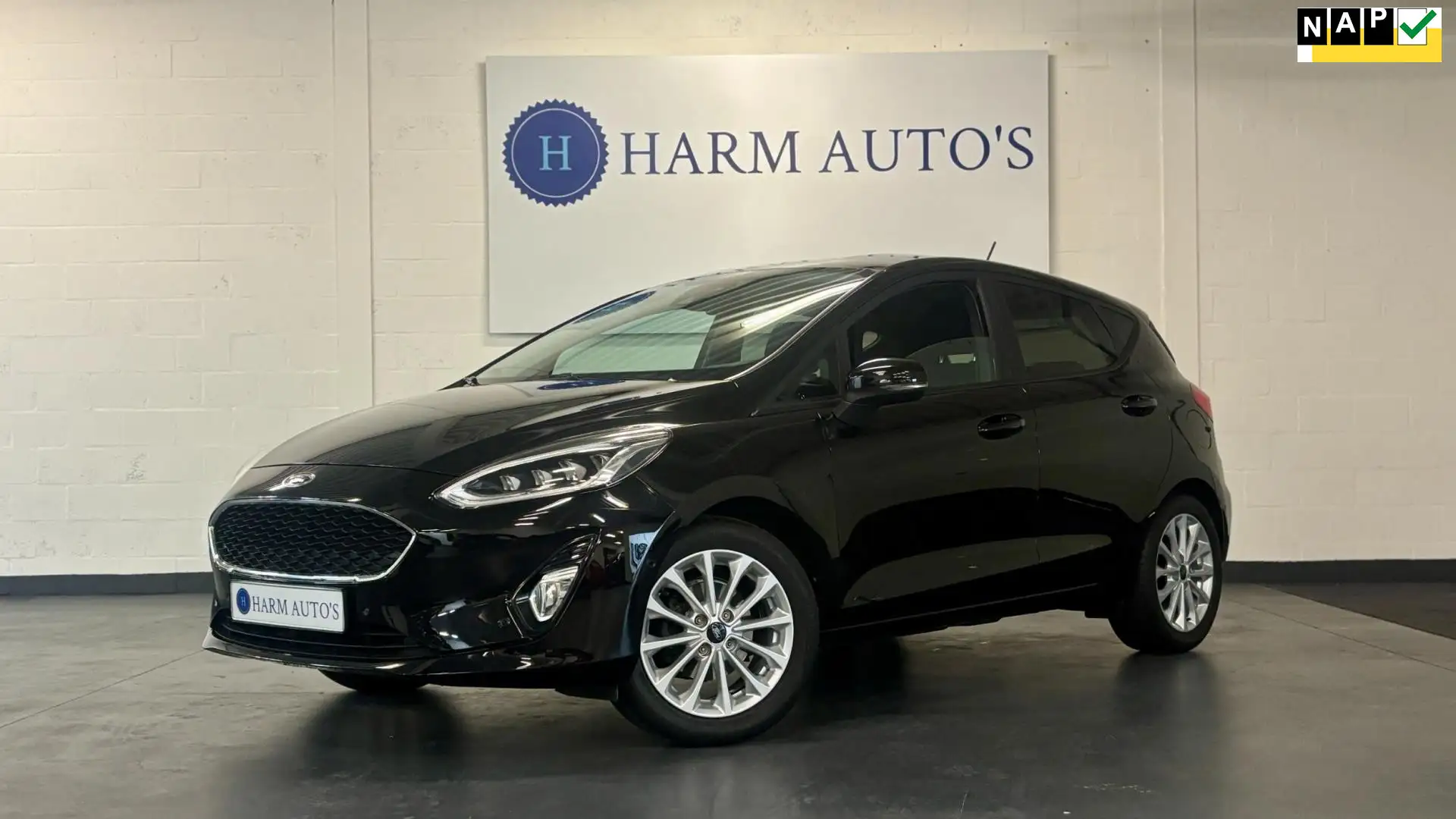 Ford Fiesta 1.0 EcoBoost 101pk LED/PDC/Clima/Cruise/CAM Zwart - 1
