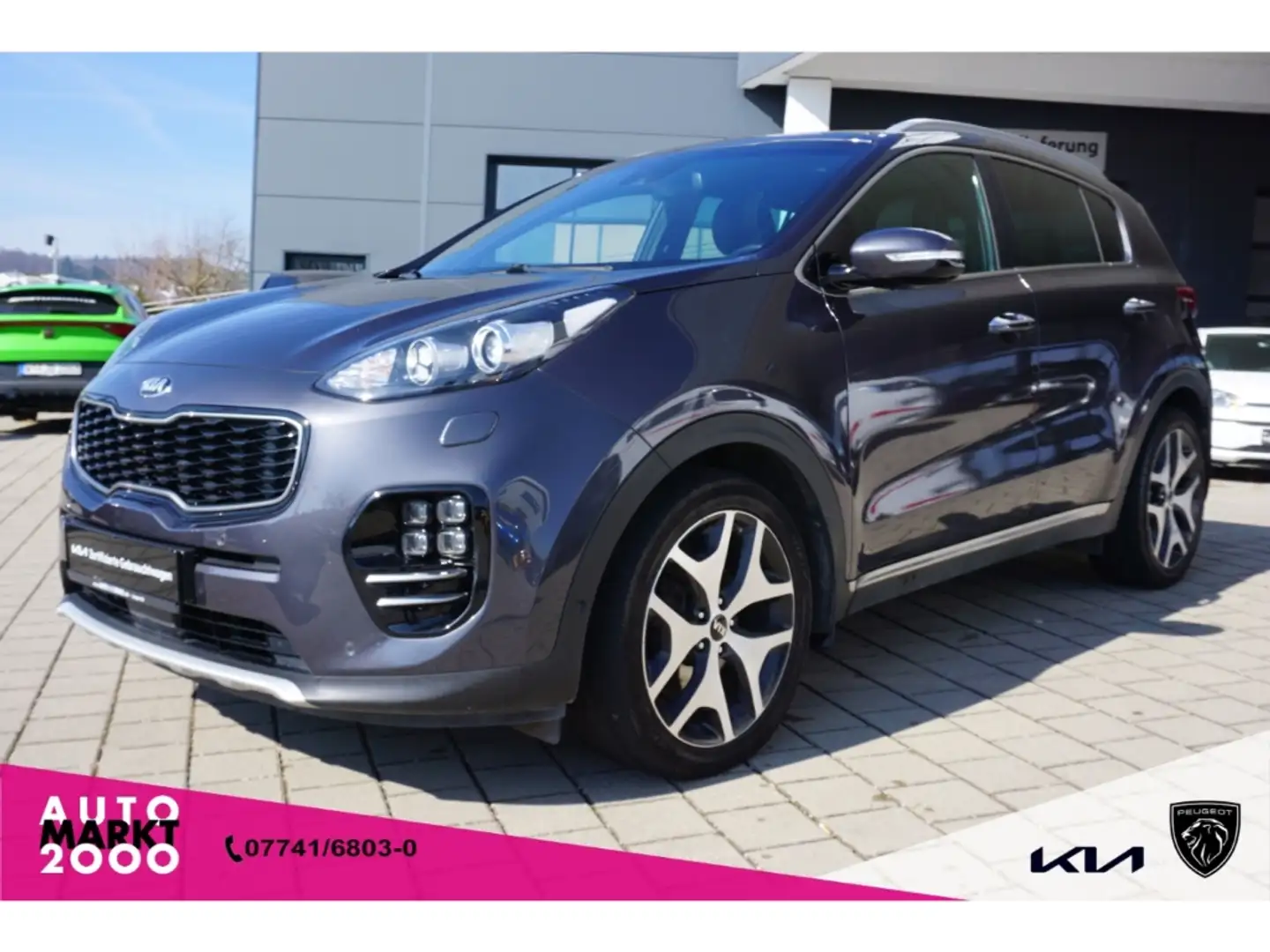 Kia Sportage 2.0 CRDi AWD GT-Line Aut. AHK Navi Pano LED Kamera Gris - 1
