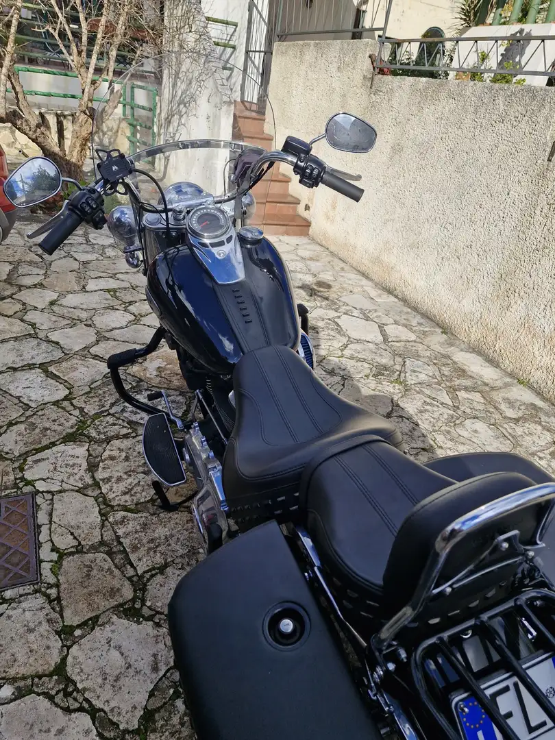 Harley-Davidson Heritage paramotore, schienalino con syssibar, scarichi Negro - 2