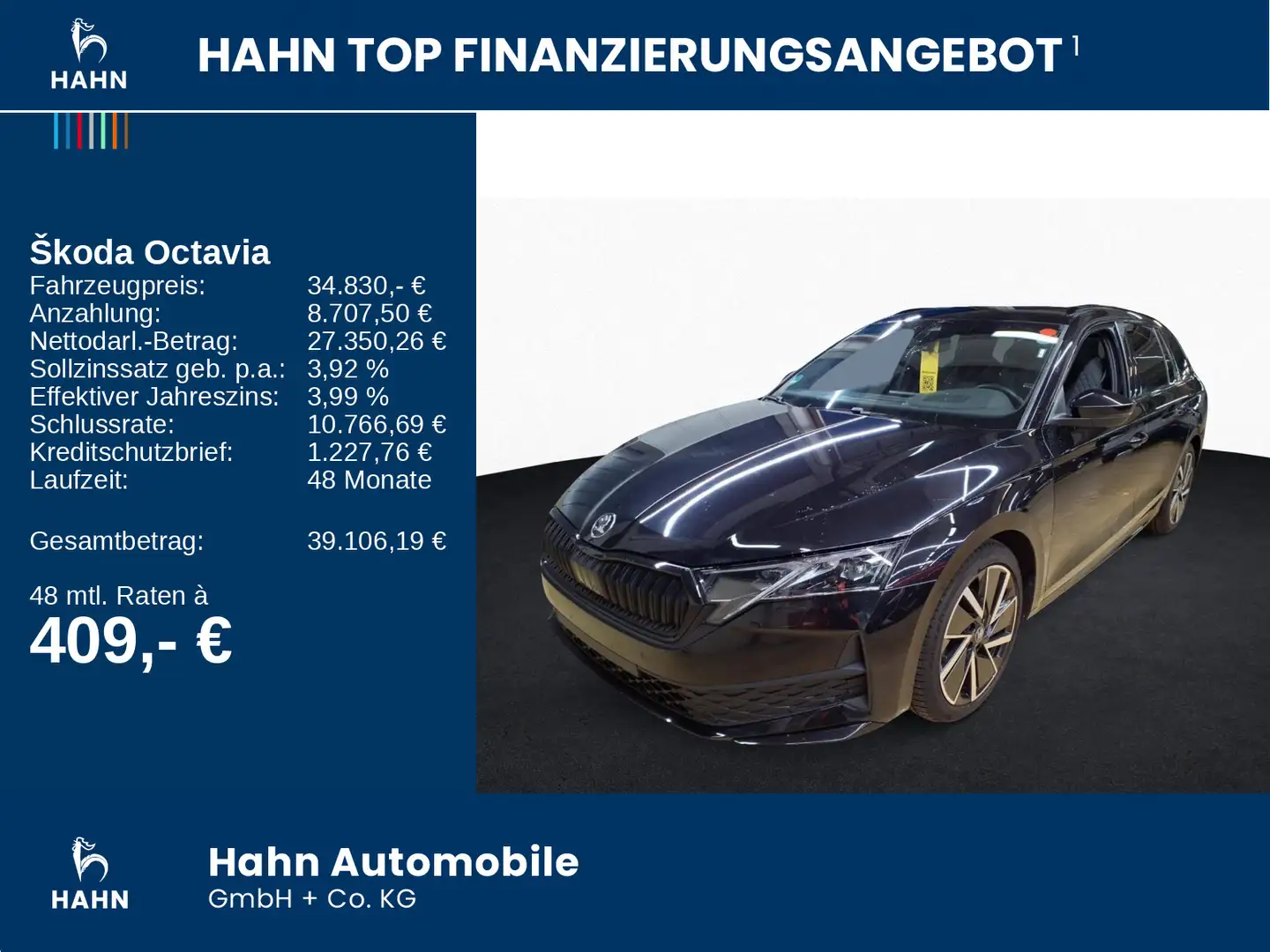 Skoda Octavia 2.0TDI DSG Sportline 360° AHK HuD Matrix Schwarz - 2