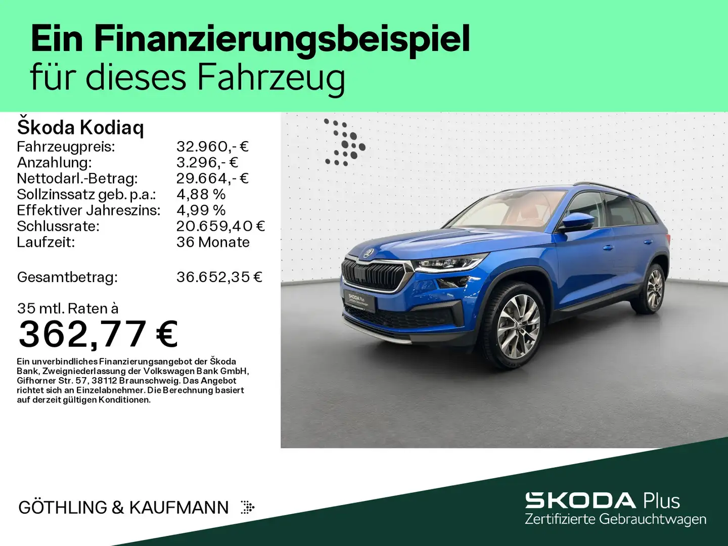 Skoda Kodiaq Ambition 2.0 TDI 4x4*NAVI*AHK*KAM*STDHZG* Blauw - 2
