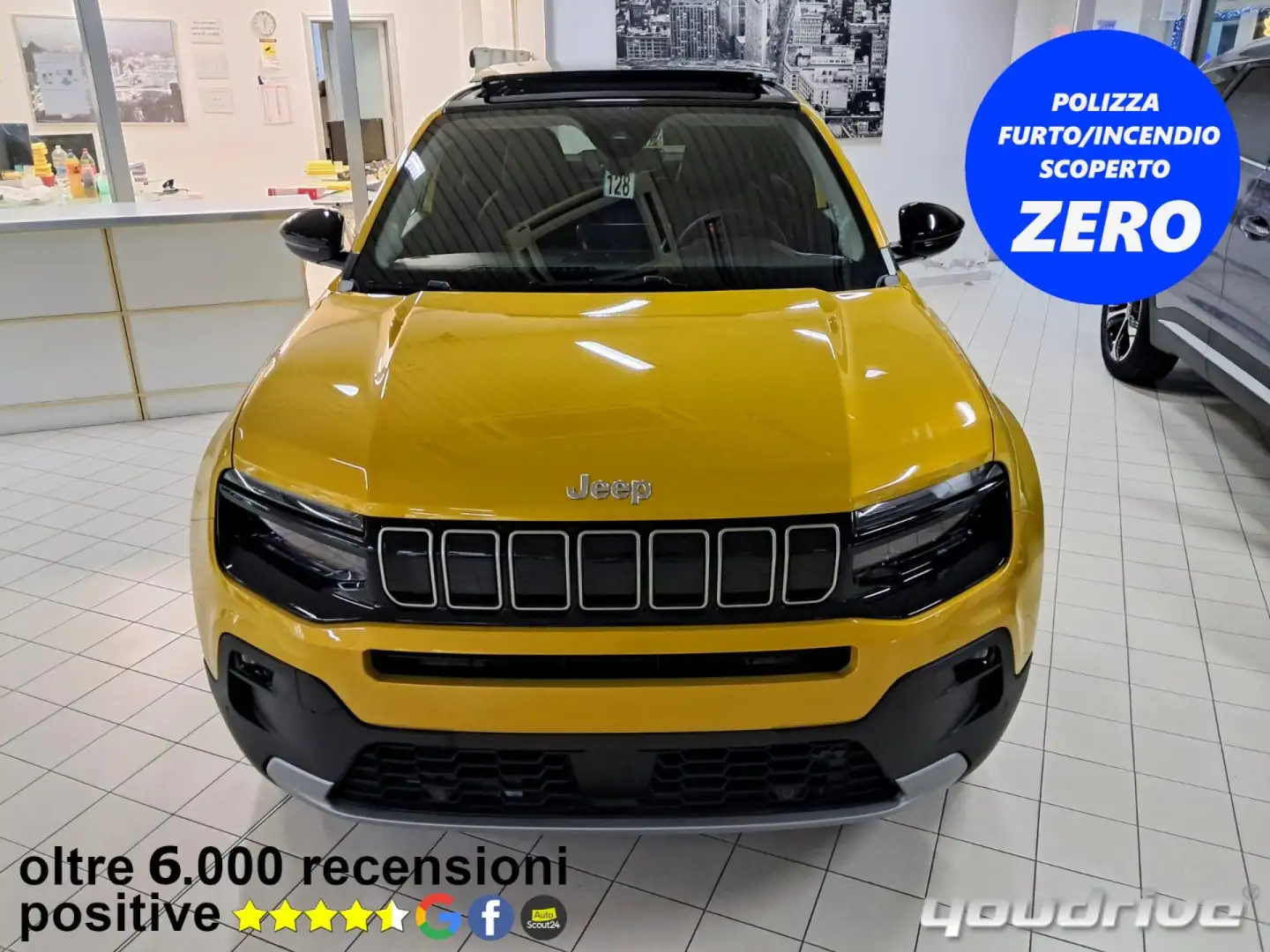 Jeep Avenger 1.2 Turbo Summit + TETTO PANORAMICO KM0 Żółty - 1