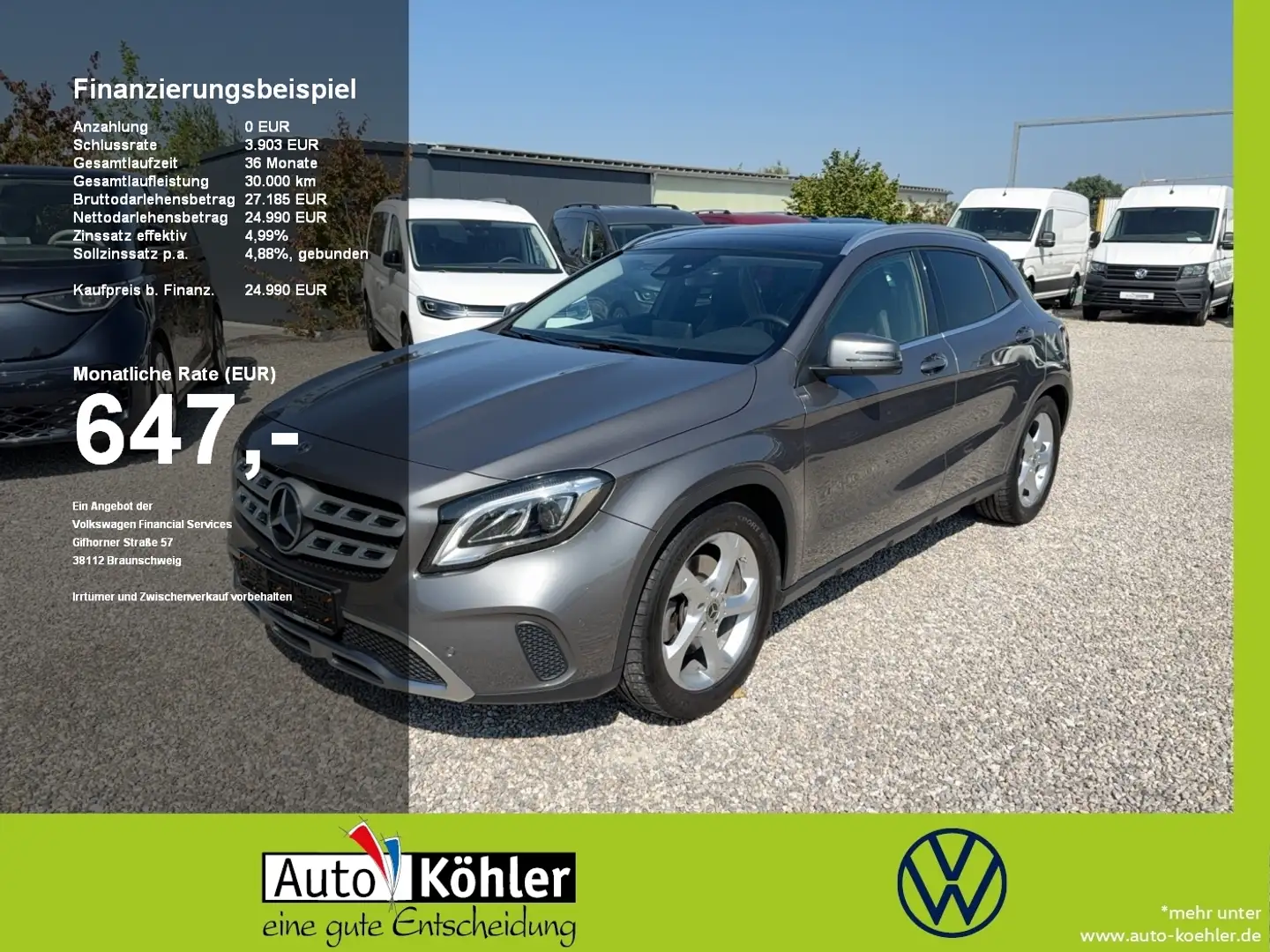 Mercedes-Benz GLA 220 Urban 4Matic AHK / incl. Winterräder AHK Grau - 1