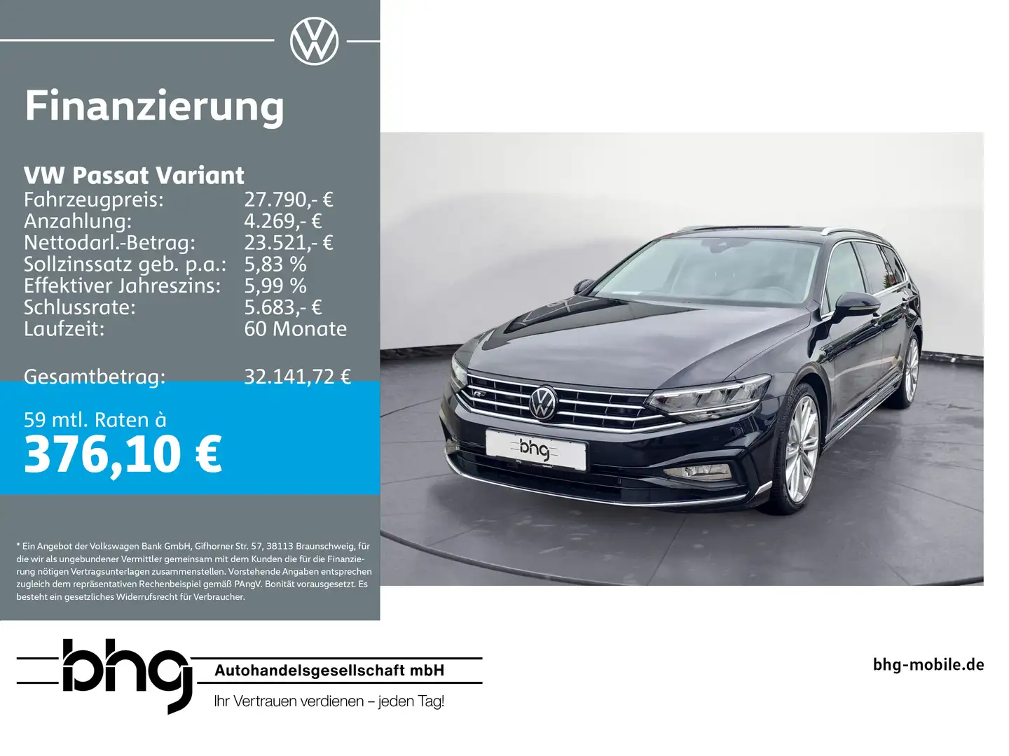Volkswagen Passat Variant 2.0 TDI SCR DSG Business Noir - 1