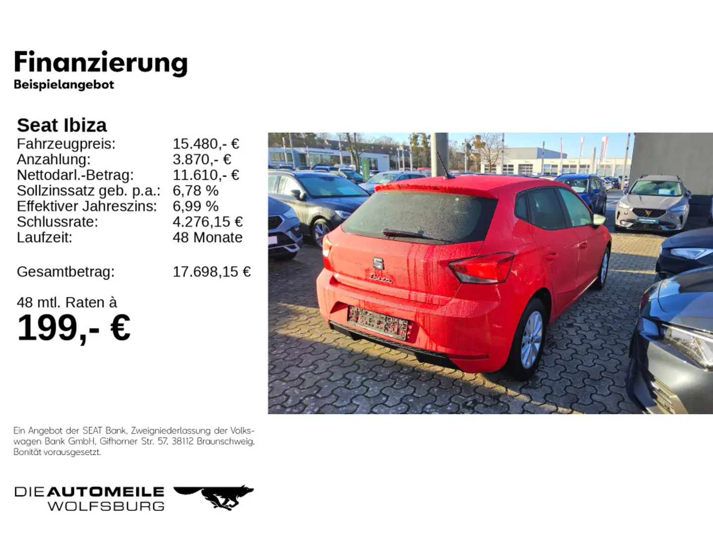 SEAT Ibiza 1.0 TSI Style Rückfahrkam/LED Rot - 2