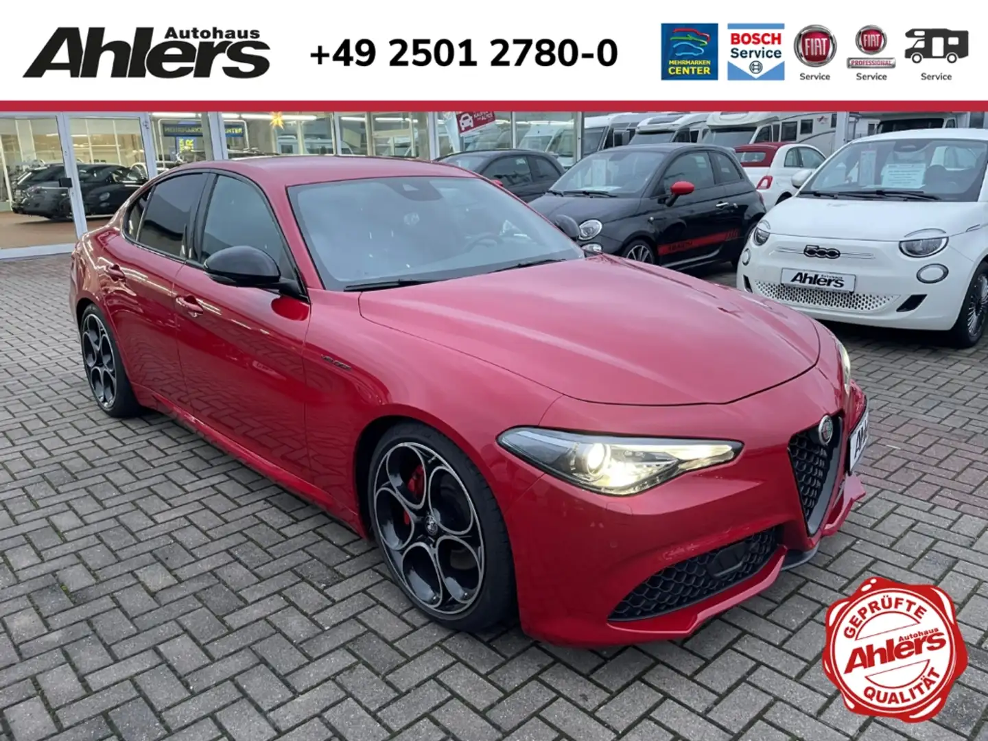 Alfa Romeo Giulia Veloce Q4 2.0 Turbo+ASSISTENZ+PREMIUM+LEDER+ Czerwony - 1