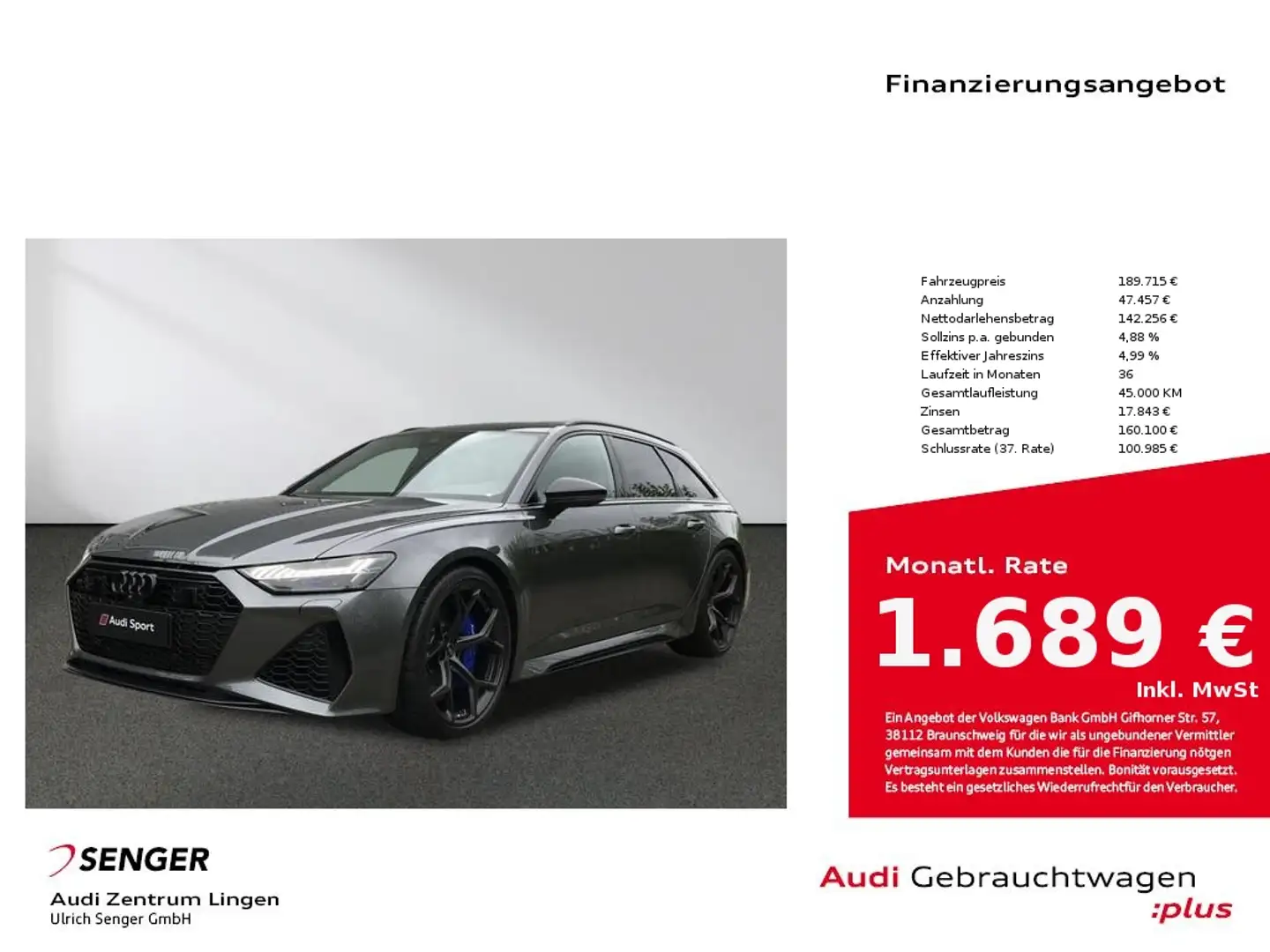 Audi RS6 ABT RS6-S Umbau Gris - 1