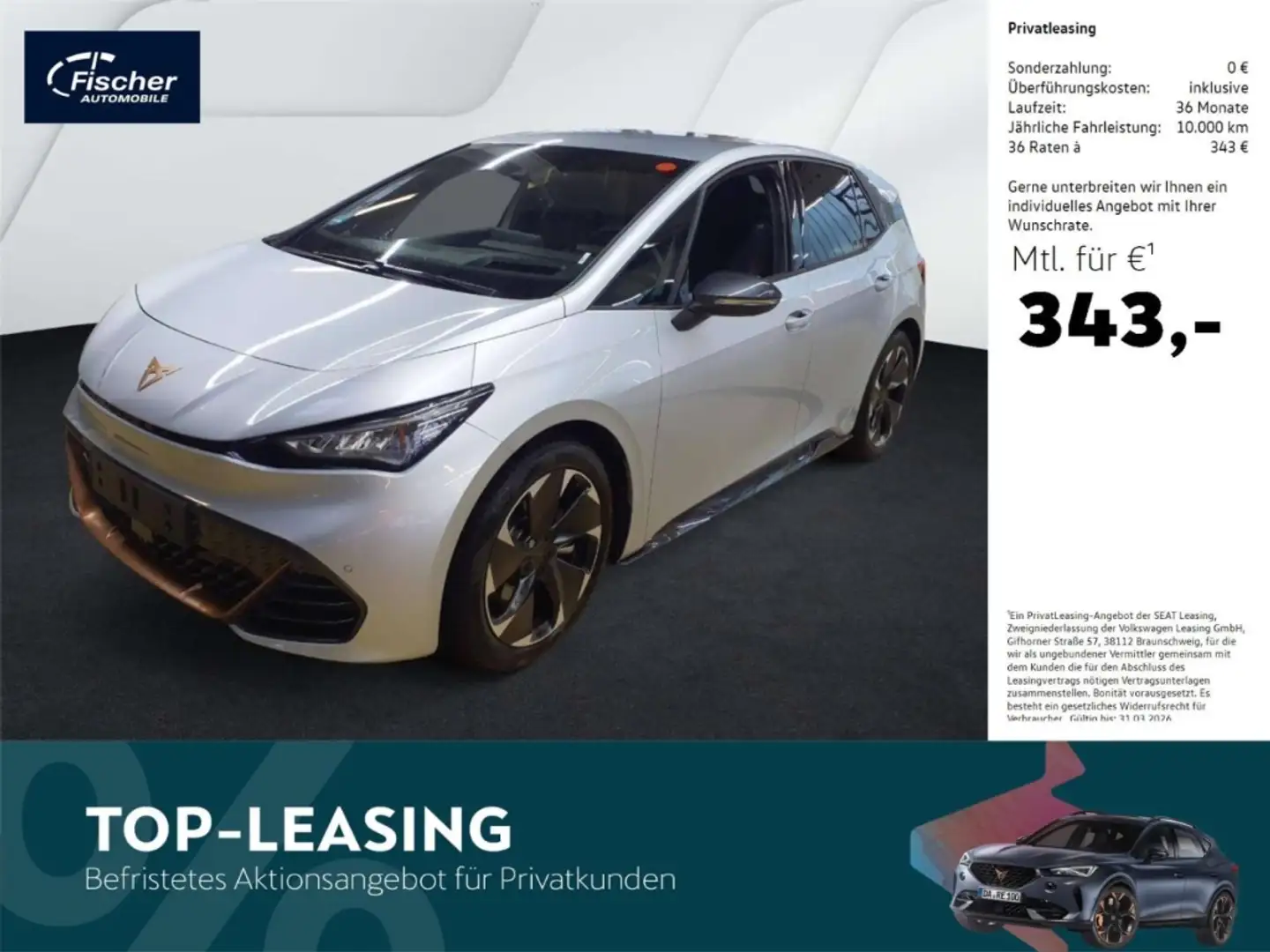 CUPRA Born 82 kWh AR-HUD/360°/Wärmepumpe/ACC/KESSY Silber - 1