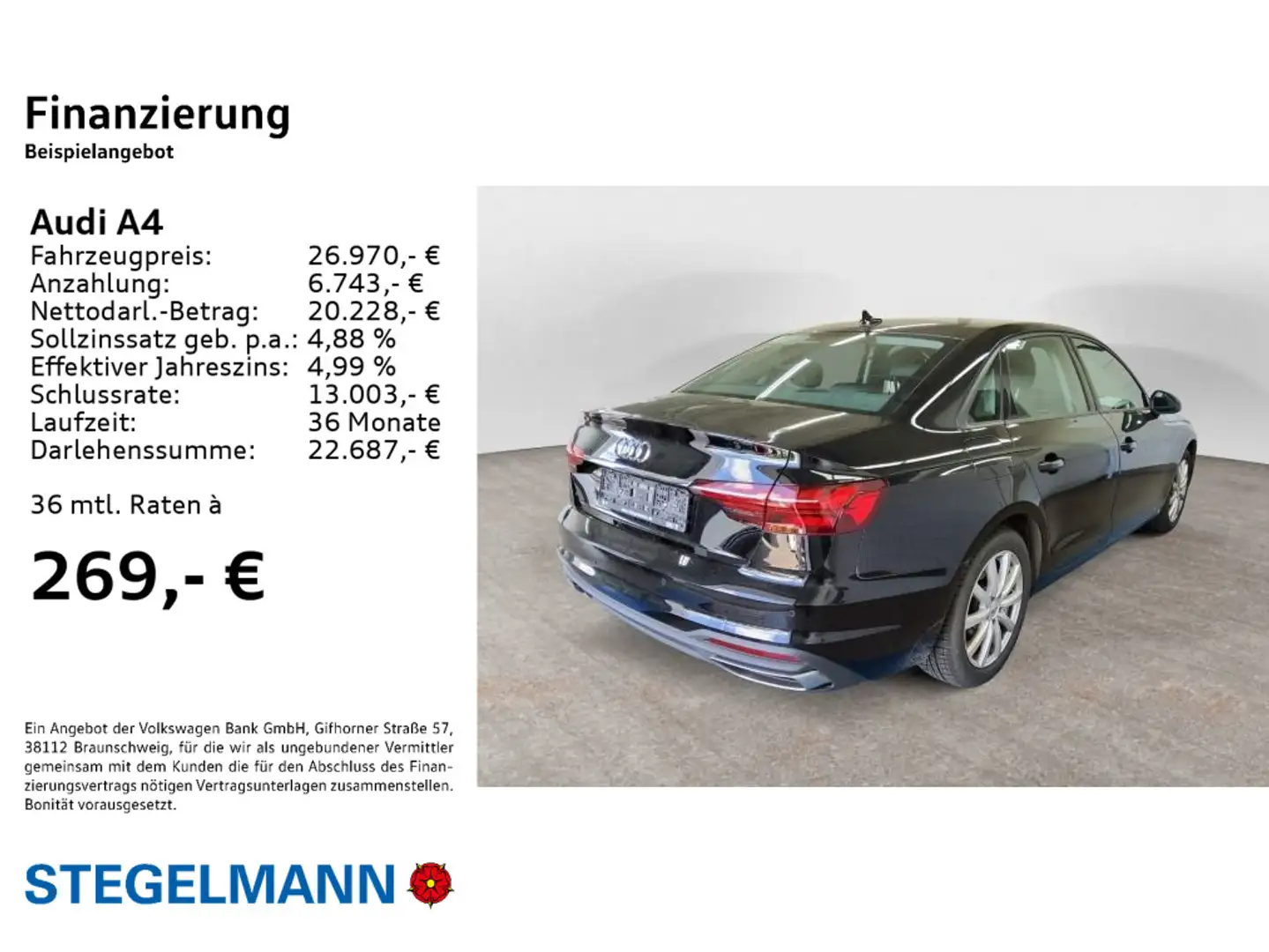Audi A4 Lim 35 TDI S-tronic *LED*Navi*Virtual* Negro - 2