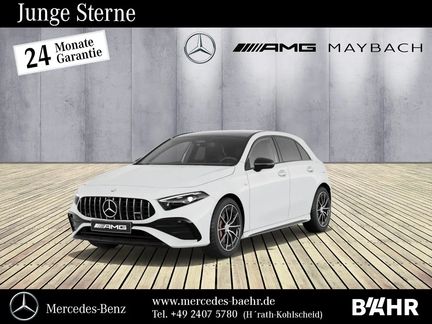 Mercedes-Benz A 35 AMG A 35 4M Night/Multibeam/Pano/Totwinkel/360°/18" Bílá - 1