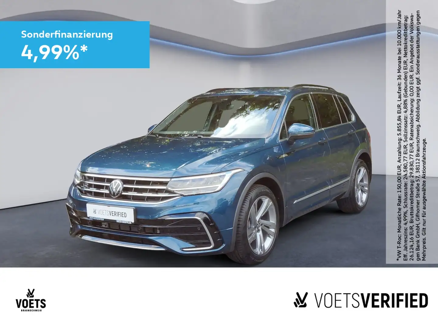 Volkswagen Tiguan R-Line 1.5 TSI DSG NAVI+ACC+MATRIX-LED Blau - 1