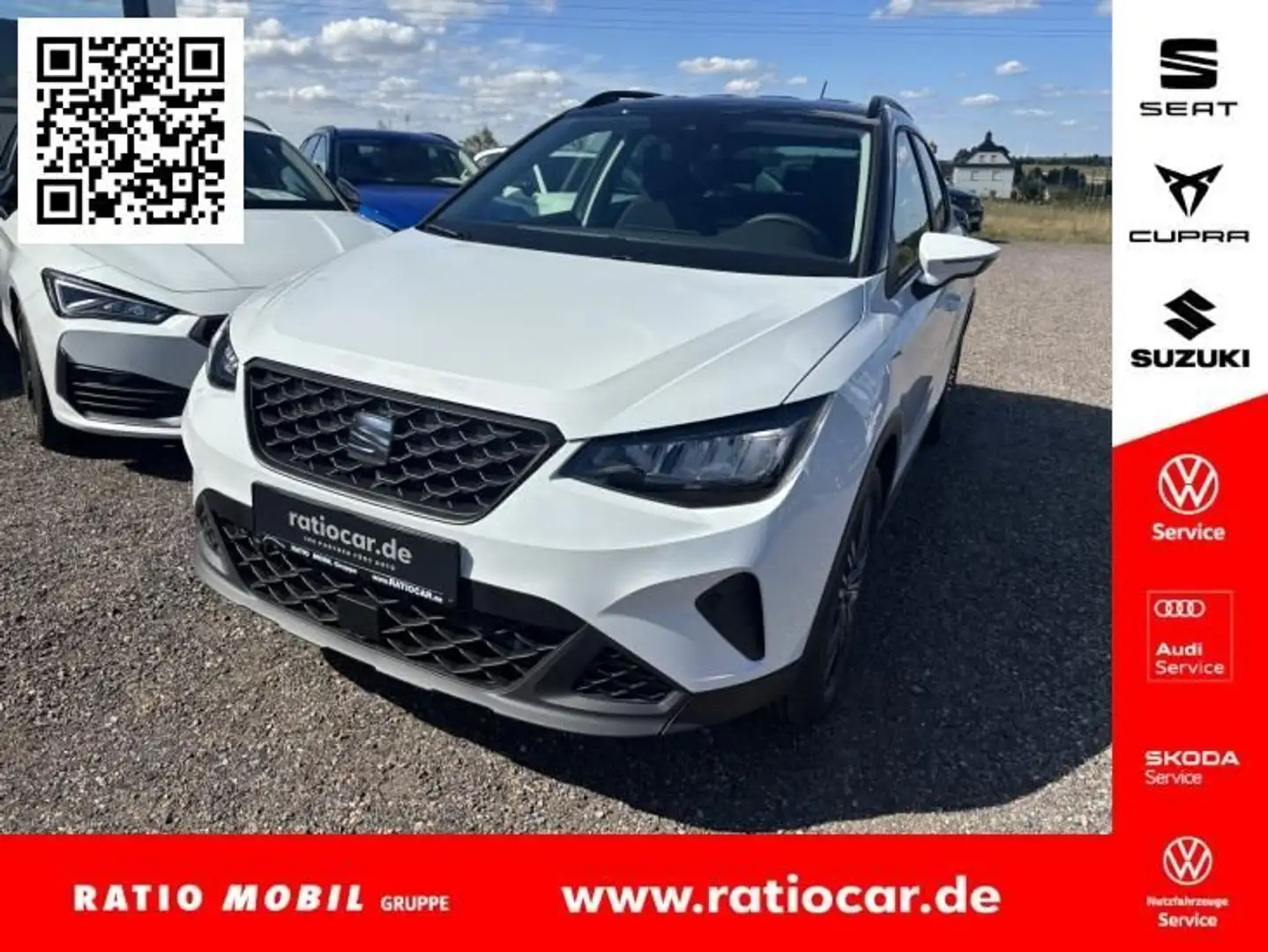SEAT Arona ARONA ROAD EDITION 1.0 TSI DSG NAVI AHZV-VORBER. Weiß - 1