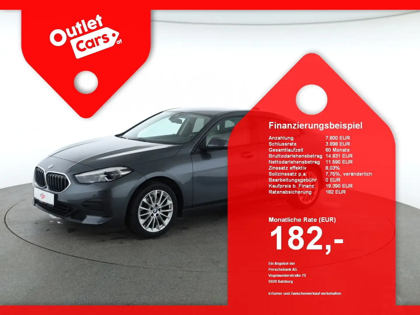 BMW 216 d Gran Coupe Advantage Aut. AHK+LED+NAVI+LEDER Grau - 1
