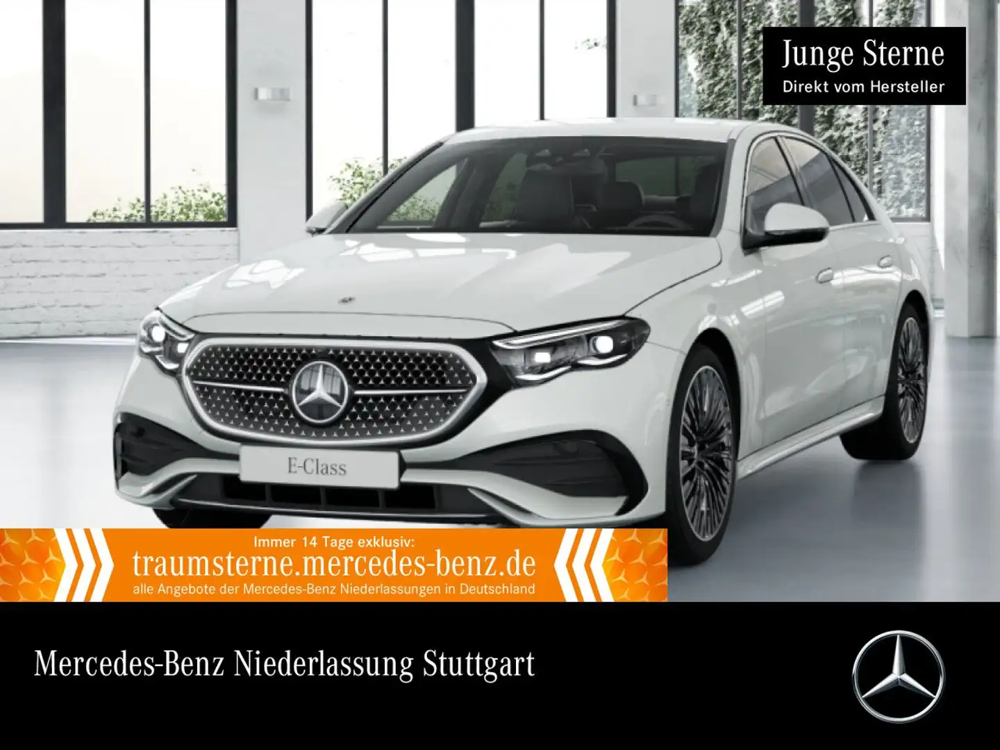 Mercedes-Benz E 200 AMG Fahrass 360° Burmester Distr. HUD Memory Weiß - 1