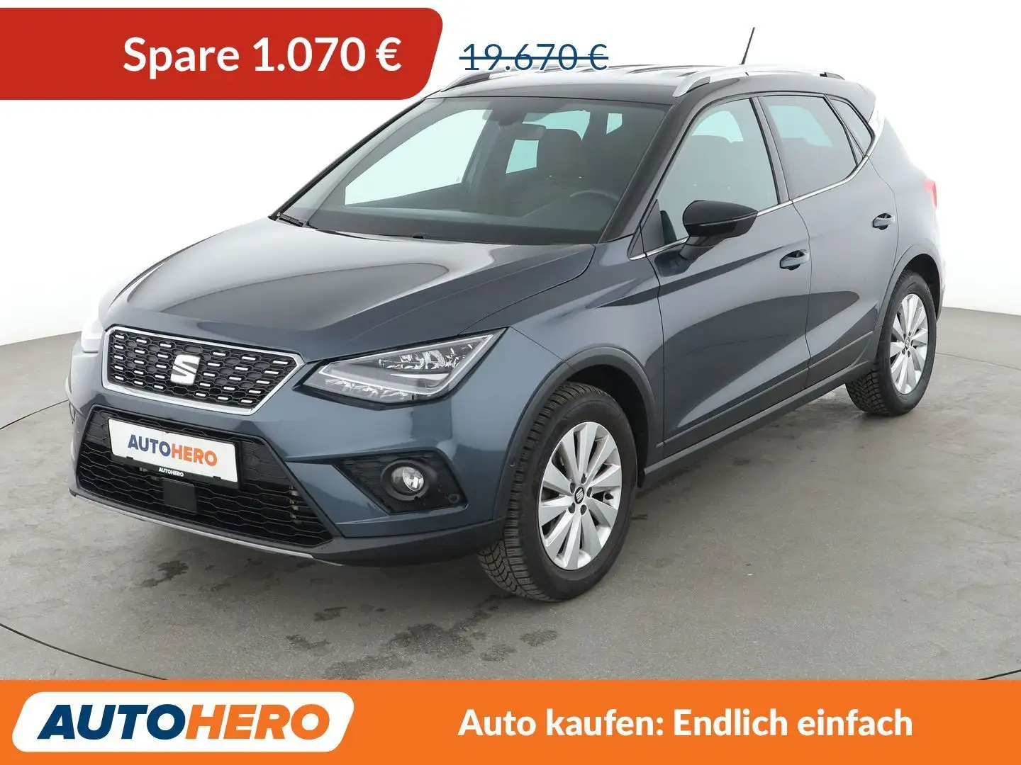 SEAT Arona 1.0 TSI Xcellence Aut.*NAV*LED*ACC*CAM*PDC*SHZ Grau - 1