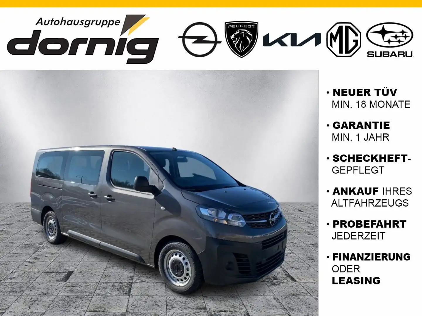 Opel Vivaro L2, AHK, DAB, 9 Sitzer Grau - 1