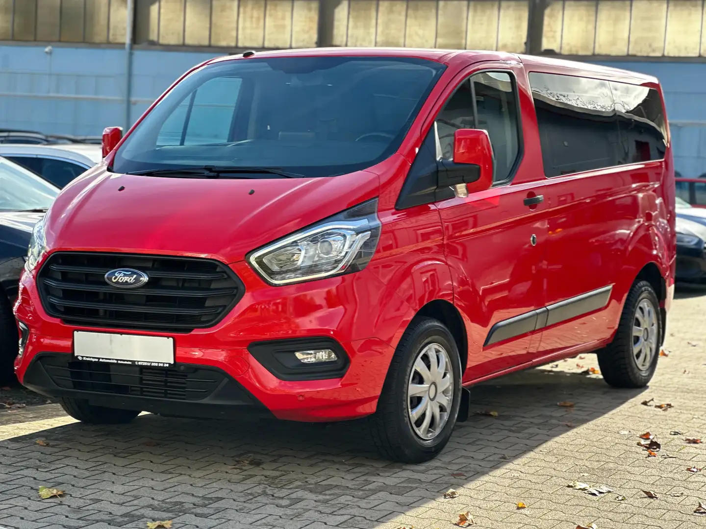 Ford Transit Custom 2.0 EcoBlue*9-Sitze*AHK*Navi*2xKlima*Parkpilot Rouge - 1