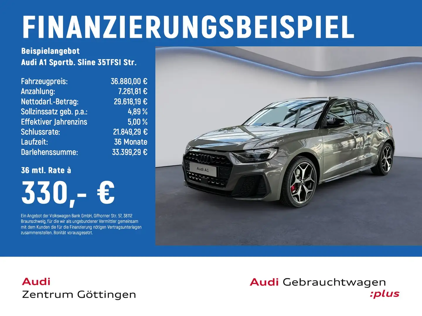 Audi A1 Sportb. Sline 35TFSI Str. LED+SONOS+OPTIKSWpl Schwarz - 2