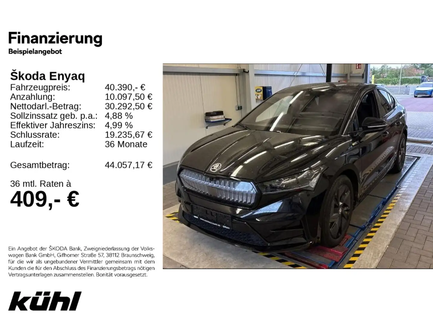 Skoda Enyaq RS 4x4 LED/ACC/HuD/Kamera/Navi/AHK Zwart - 1