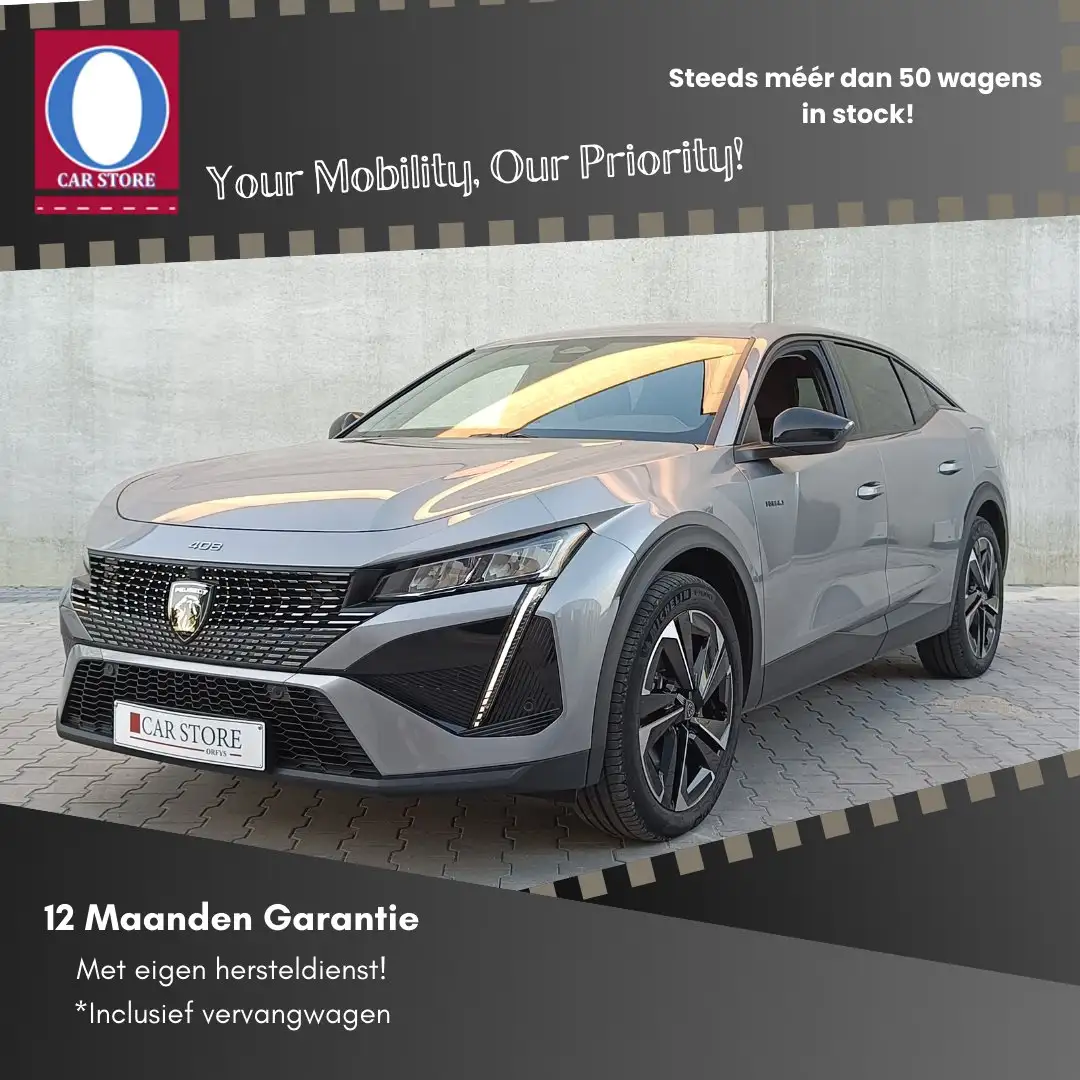 Peugeot 408 1.6 PHEV 180 Allure Pack *Vanaf 387€:/maand Grijs - 1