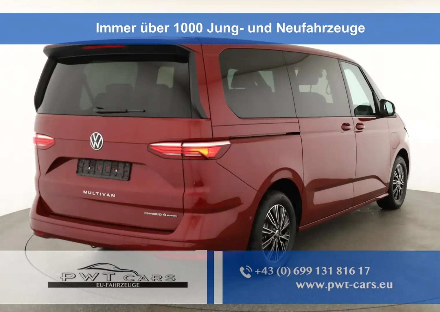 Volkswagen T7 Multivan eHybrid 4M Business LÜ, 7-Sitzer, AHK, IQ.Light... Rot - 1