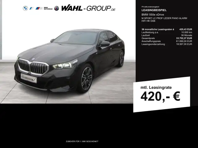 Bmw 550 e xDrive M SPORT LC PROF LEDER PANO ALARM HIFI