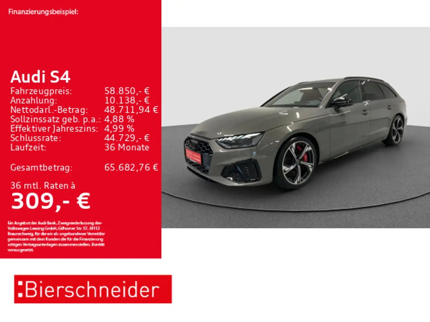 Audi S4 Av TDI qu Competition Plus 19 AHK MATRIX PANO Grau - 1