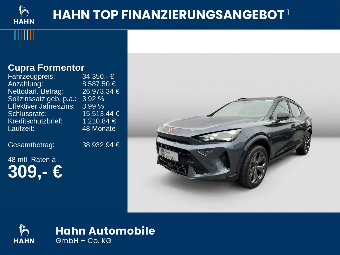 CUPRA Formentor 2.0TDI DSG ACC AHK AreaV LED Navi Pano Grau - 2