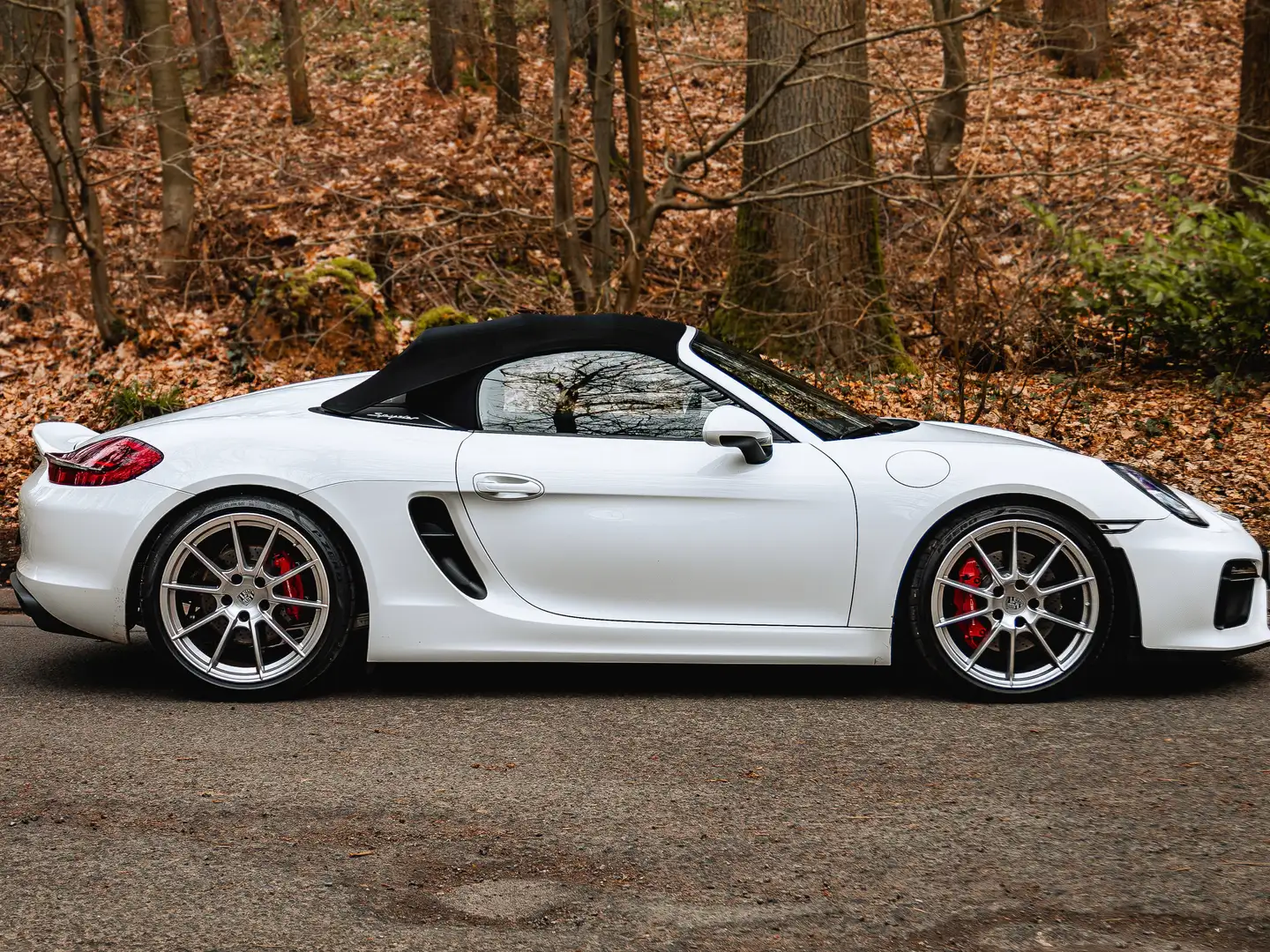 Porsche Boxster Spyder 981 - 1st owner - 14.000 Km !!! Blanc - 2