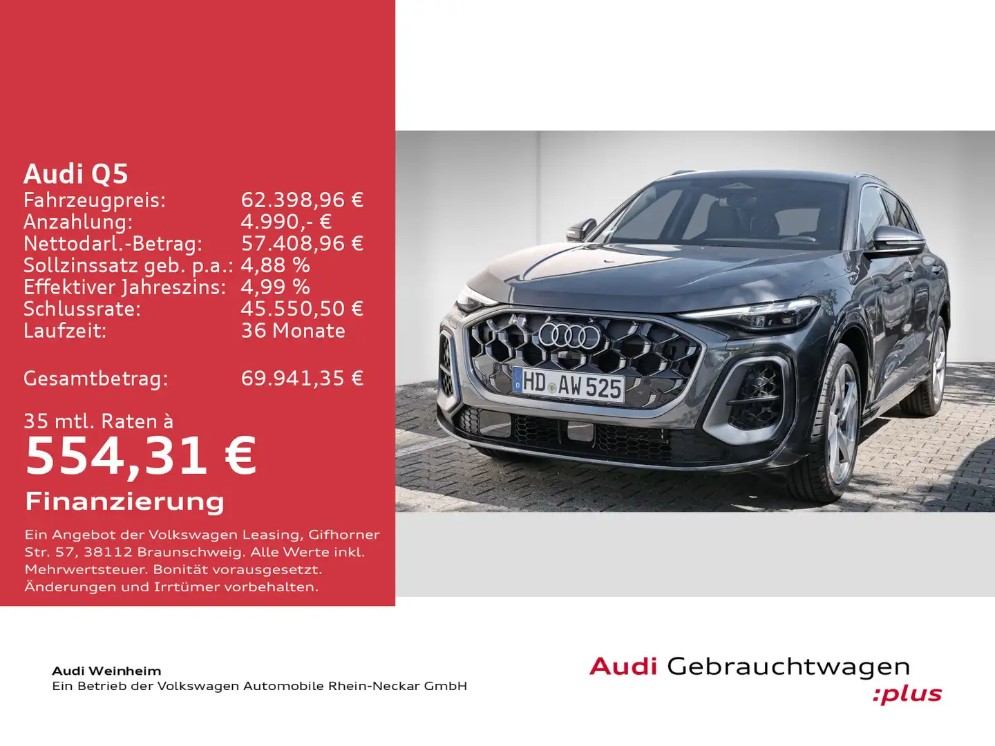 Audi Q5 2.0 TDI quattro S tronic Navi PDC uvm Grau - 2