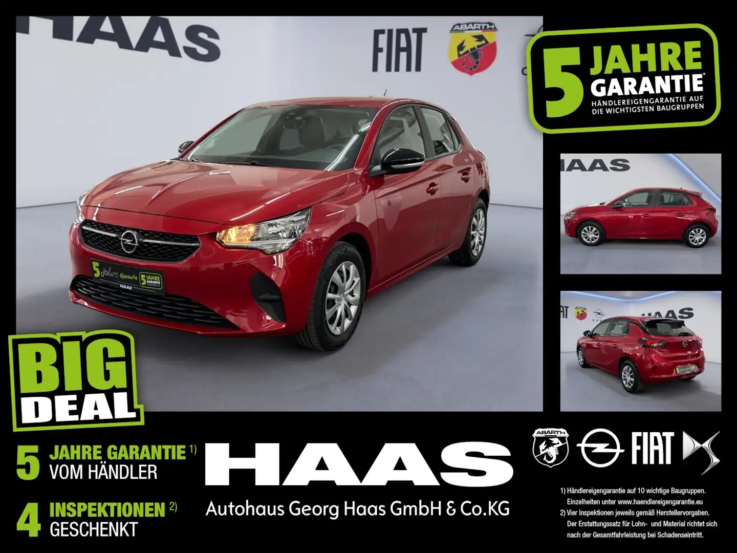 Opel Corsa F 1.2 Klimaanlage, Bluetooth, Touchscreen Rood - 1
