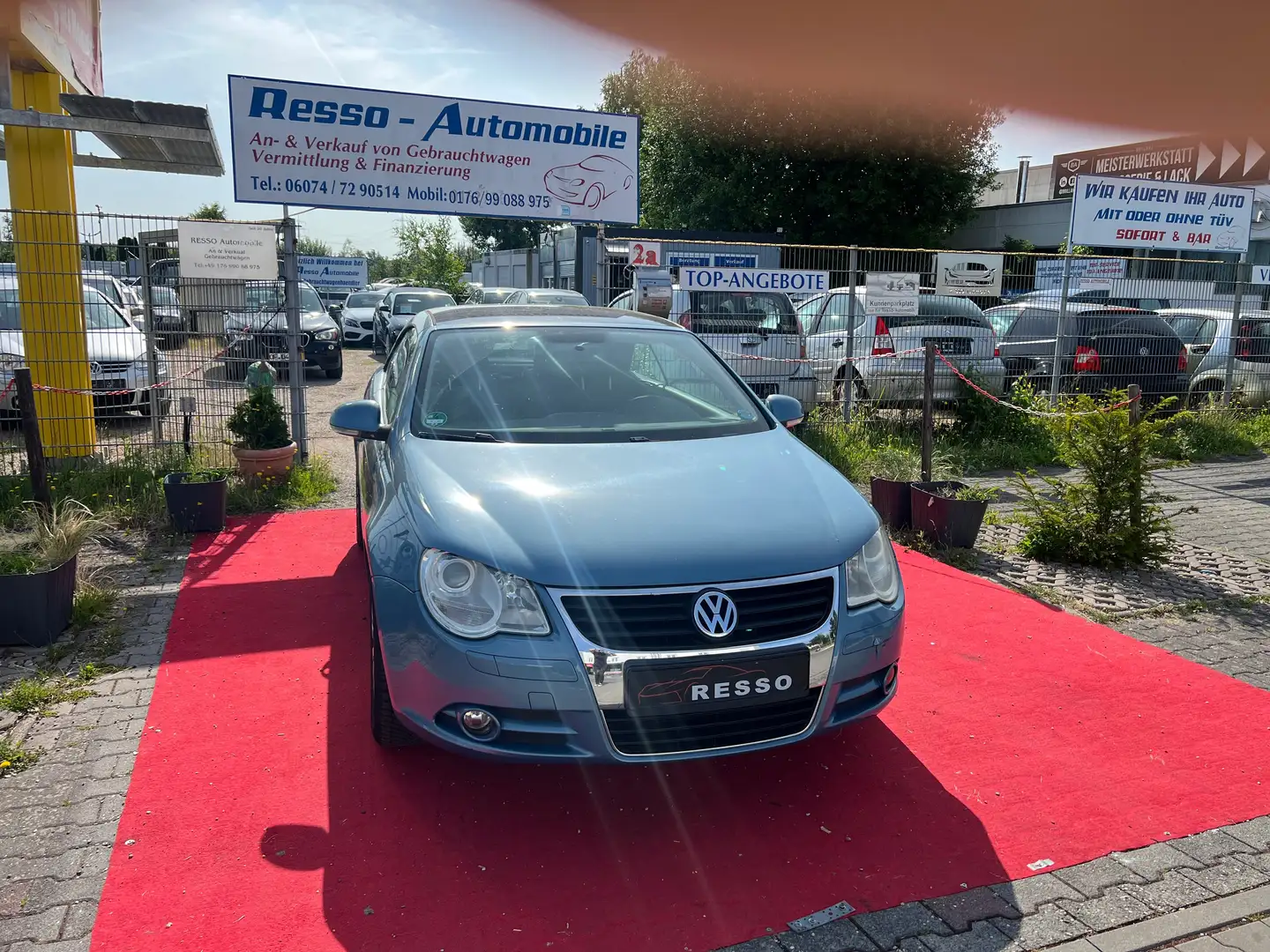 Volkswagen Eos 1.6 *2-HAND*KLIMA*PANORAMA*NAVi*GEPFLEGT*HU:06-27* Blau - 1
