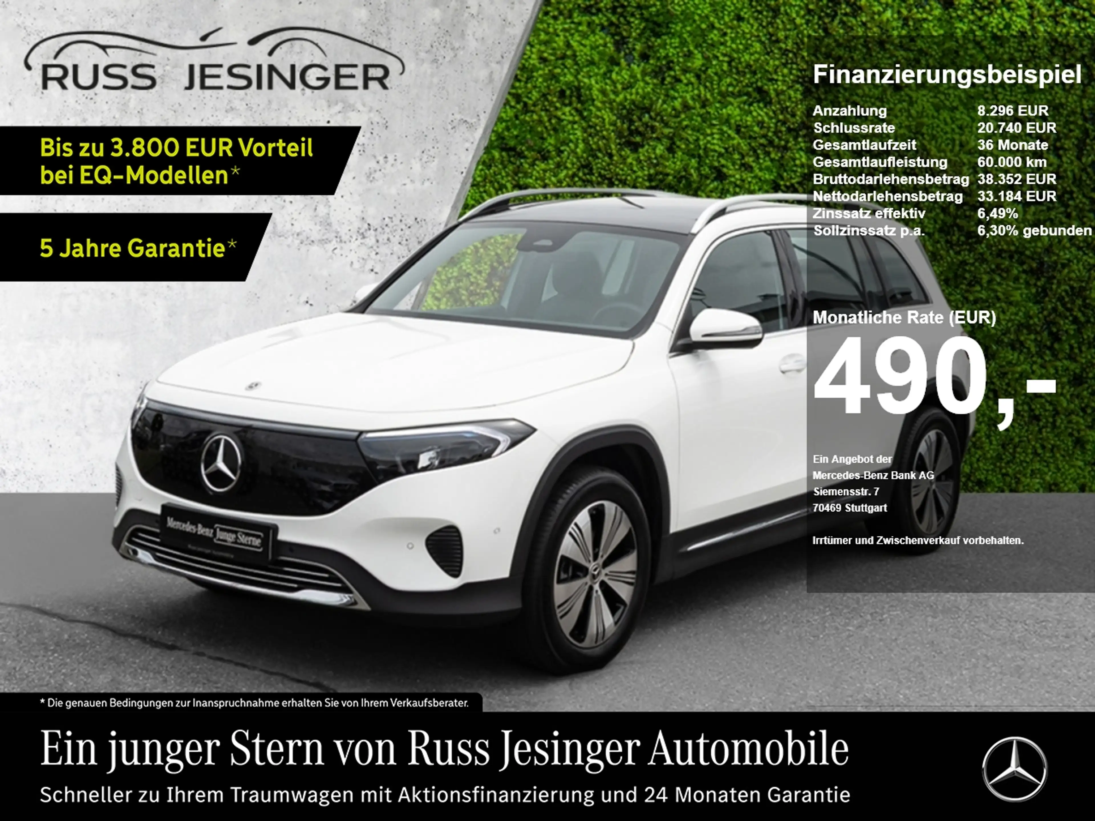 Mercedes-Benz EQB 300 4M Progressive *Cam*Memo*TotW*LED*ParkA*