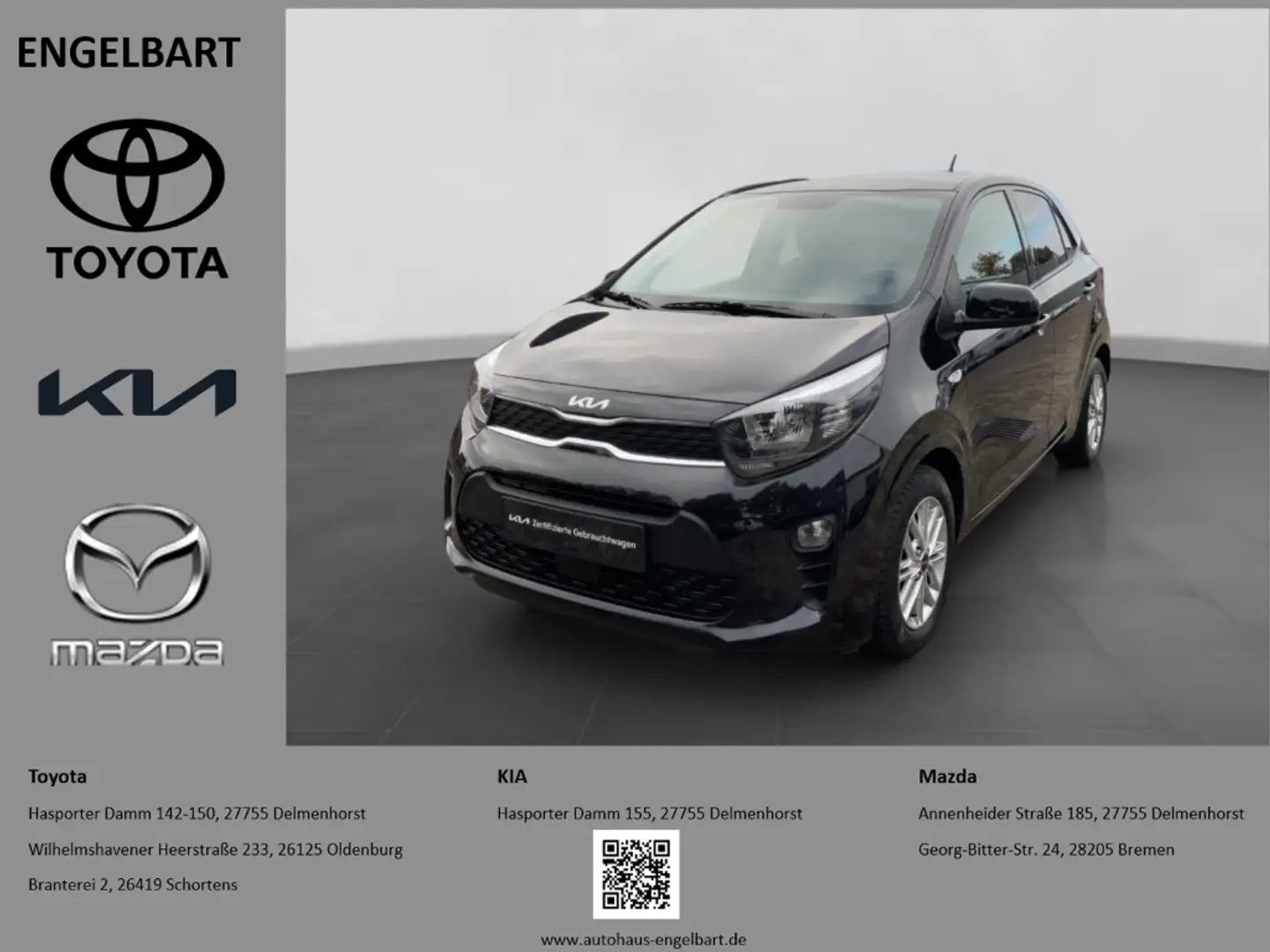 Kia Picanto Dream Team 1.0 Emotion-Paket Allwetter Noir - 1