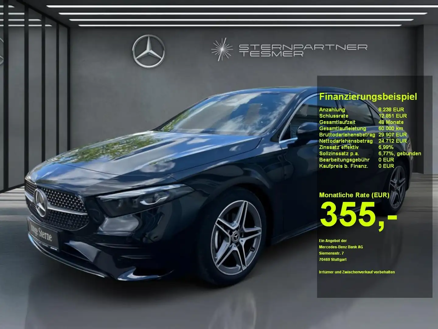 Mercedes-Benz A 200 Limo+AMG+Sportausp.+KAMERA+LED+SHZ+AUT Schwarz - 1