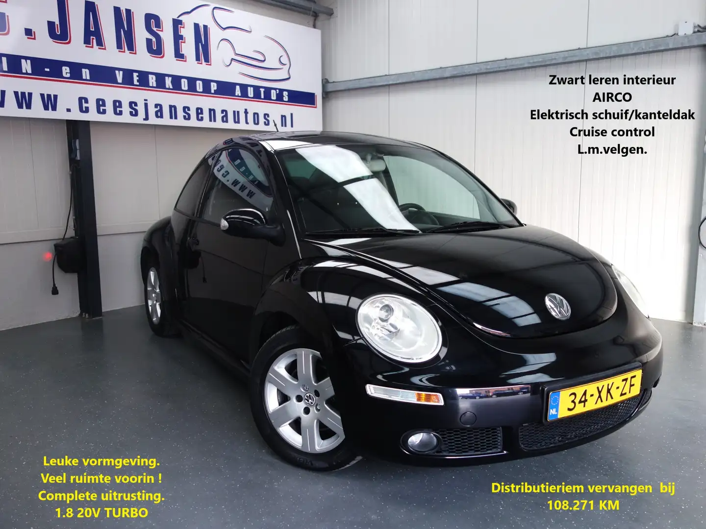 Volkswagen New Beetle Beetle 1.8-20V TURBO Highline Winter Plus | 12 Vol Zwart - 1