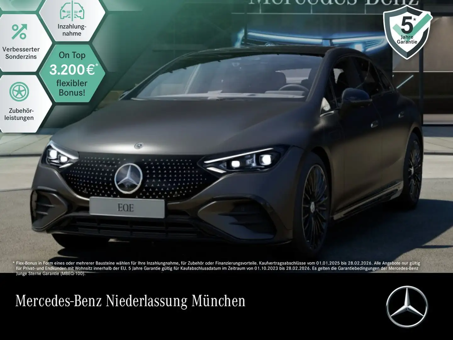 Mercedes-Benz EQE 500 4MATIC AMG Fahrass WideScreen Airmat Pano Grau - 1