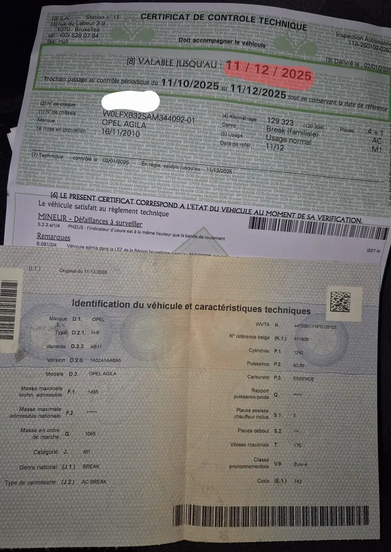 Opel Agila 1.0i Enjoy Blanc - 2