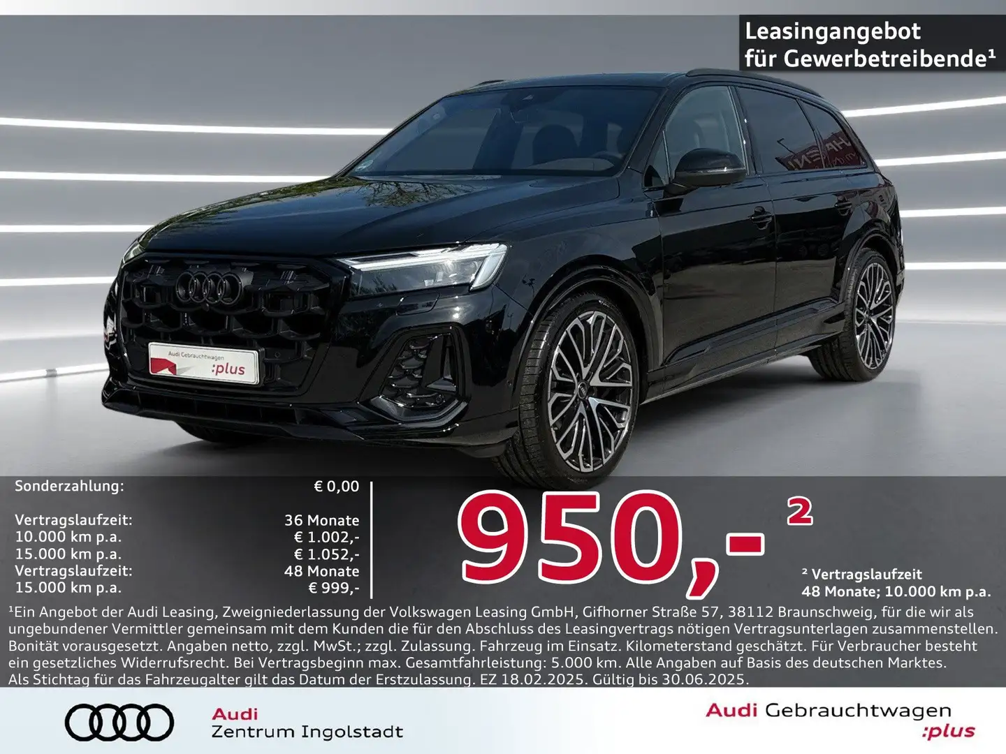 Audi Q7 50 TDI qu 2x S line MATRIX Pano STHZG AHK 22" Schwarz - 1